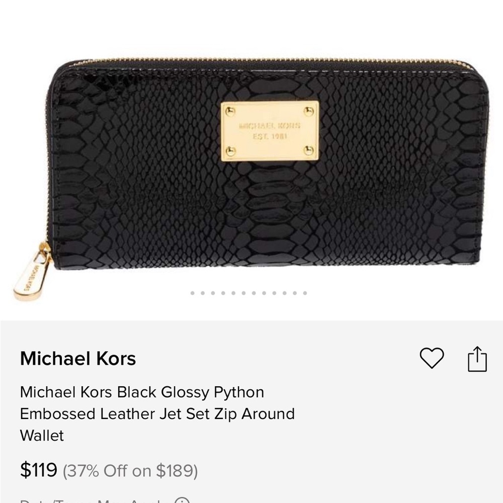 Michael Kors Gold Zipper Accent